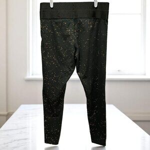 Champion‎ XXL Black Gold Foil High Rise Leggings Activewear Gym Stretch Pants